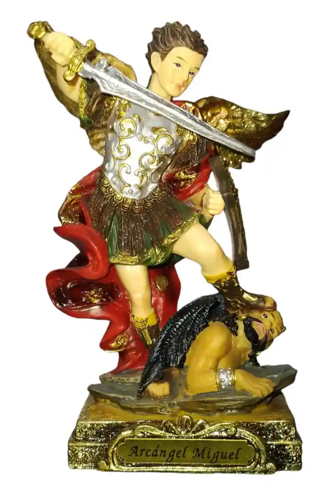 Figura Religiosa Firenzi Santo En Ceramica 15 Cm De Alto Arcangel Miguel