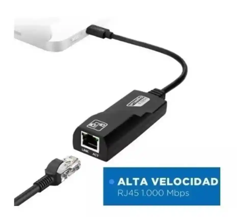 Tarjeta Convertidor Adaptador Tipo C A Rj45 Red 3.0 1000 Mbps