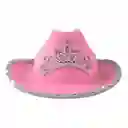 Sombrero Vaquero Rosa Fieltro Princesa