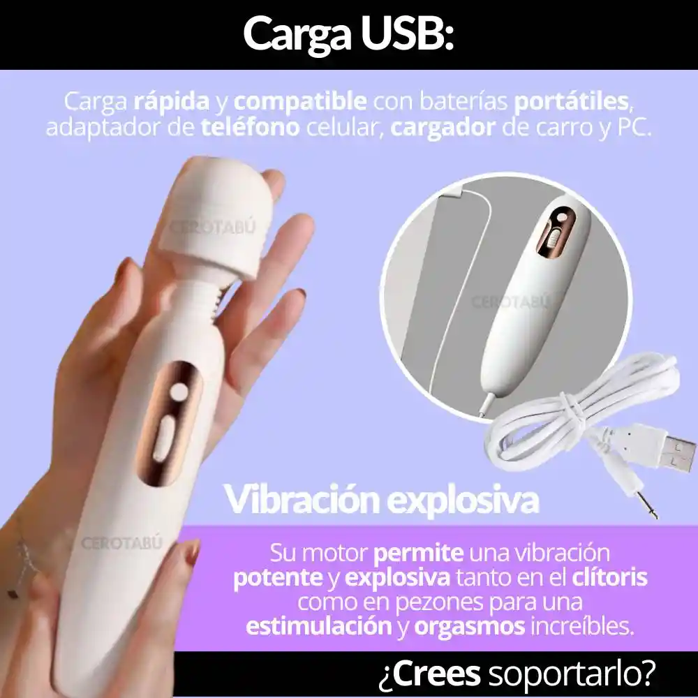 Vibrador Grande Masajeador De Clítoris Hitachi Recargable