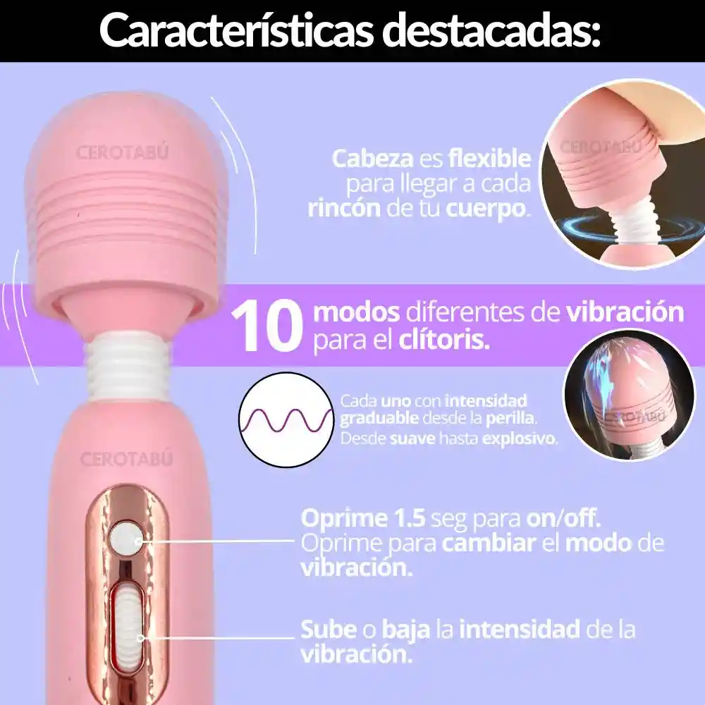 Vibrador Grande Masajeador De Clítoris Hitachi Recargable