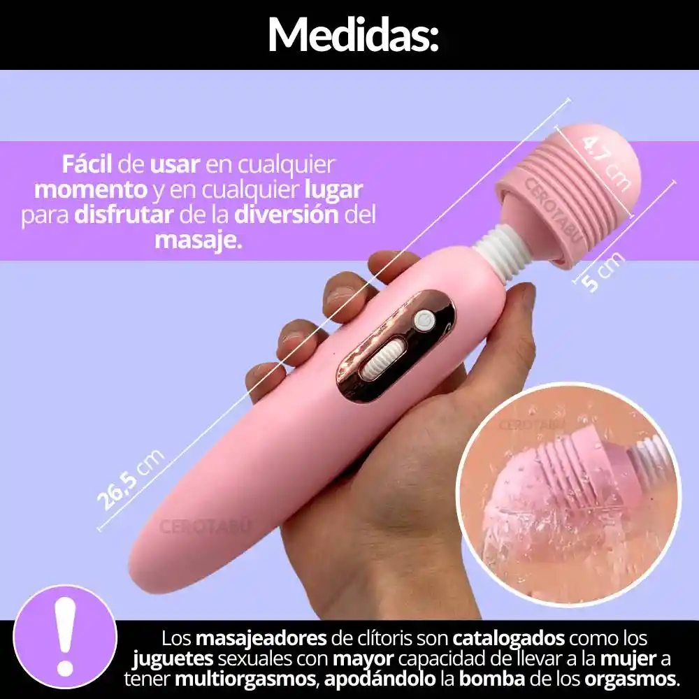 Vibrador Grande Masajeador De Clítoris Hitachi Recargable