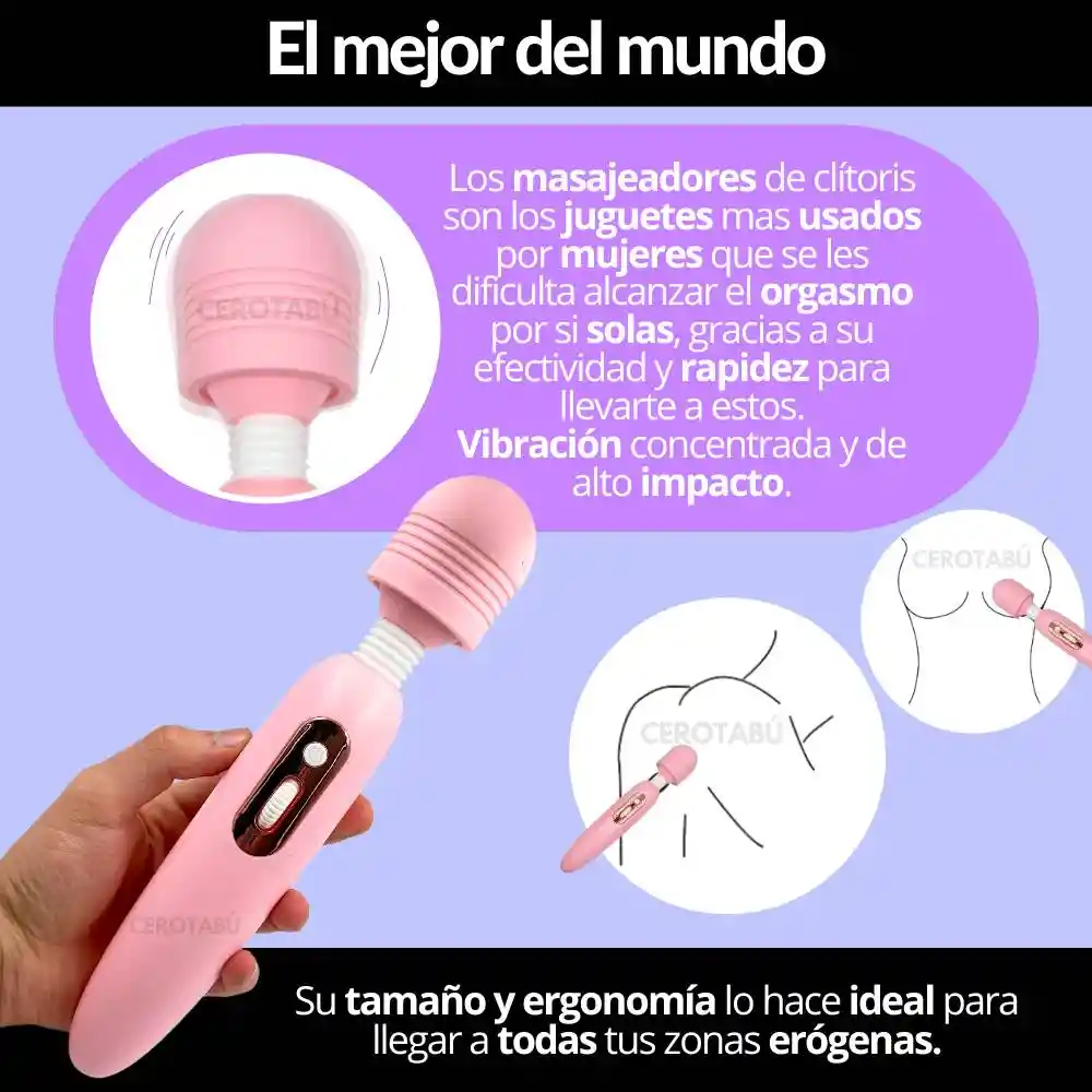 Vibrador Grande Masajeador De Clítoris Hitachi Recargable