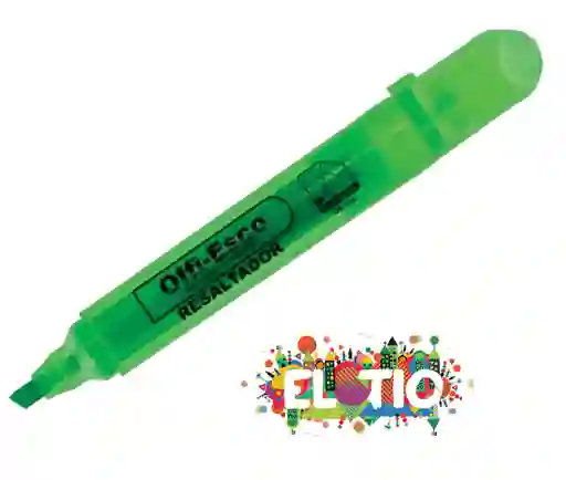 Resaltador Verde Neon Grueso Offi-esco