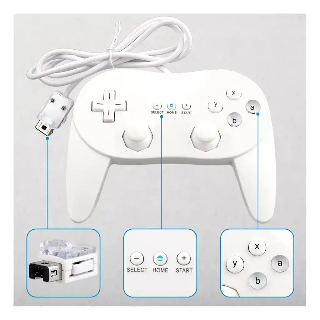 Control Classico Pro Compatible Con Wii Y Wii U