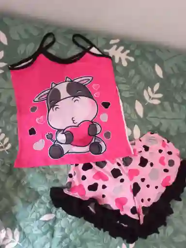 Pijama Short De Boleros + Blusa