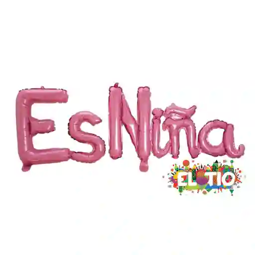 Letrero De Globos Es Niña