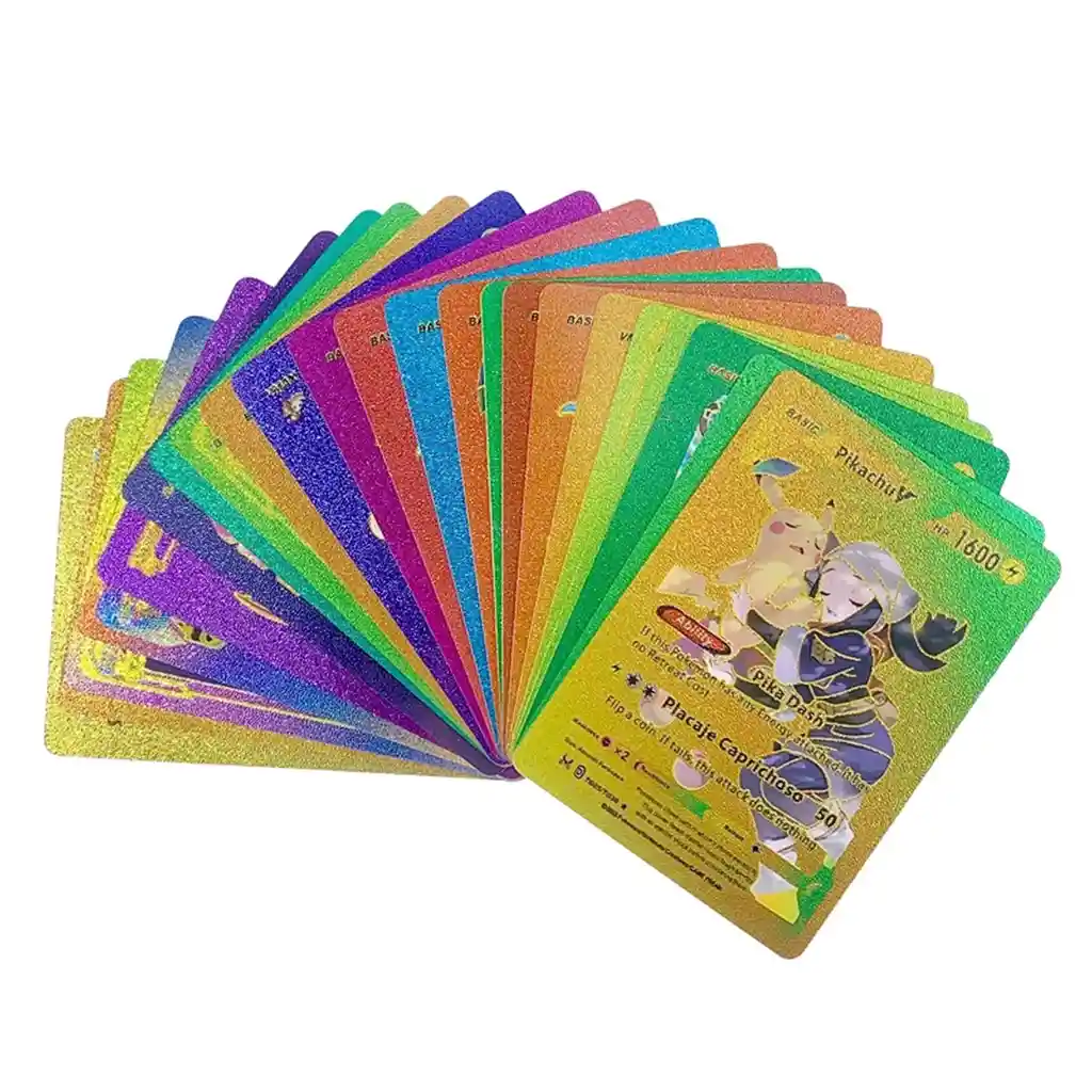 X54 Cartas Pokemon Metalizadas Coleccionables