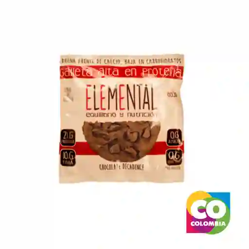 Galleta Con Proteína Chocolate Decadence Marca Elemental Embalaje De 1 Unidad Por 80g