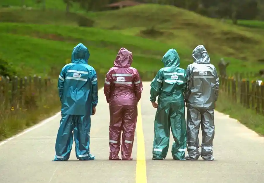 Traje Impermeable Talla Xl Verde Metalizado Calibre 2.5