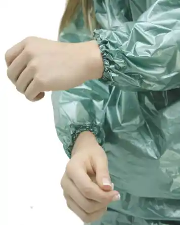 Traje Impermeable Talla L Verde Metalizado Calibre 2.5