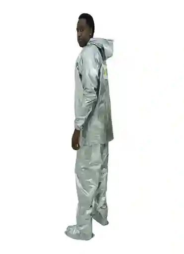 Traje Impermeable Gris Talla Xl Metalizado Calibre 2.5