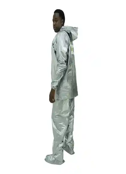 Traje Impermeable Gris Talla Xl Metalizado Calibre 2.5