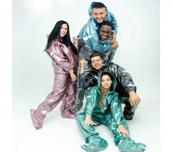 Traje Impermeable Gris Talla L Metalizado Calibre 2.5