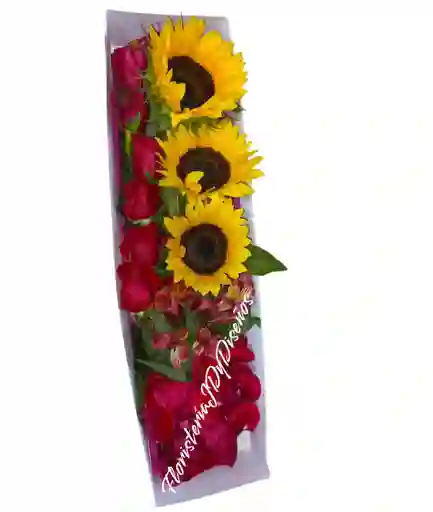 Flores Reluciente En Caja
