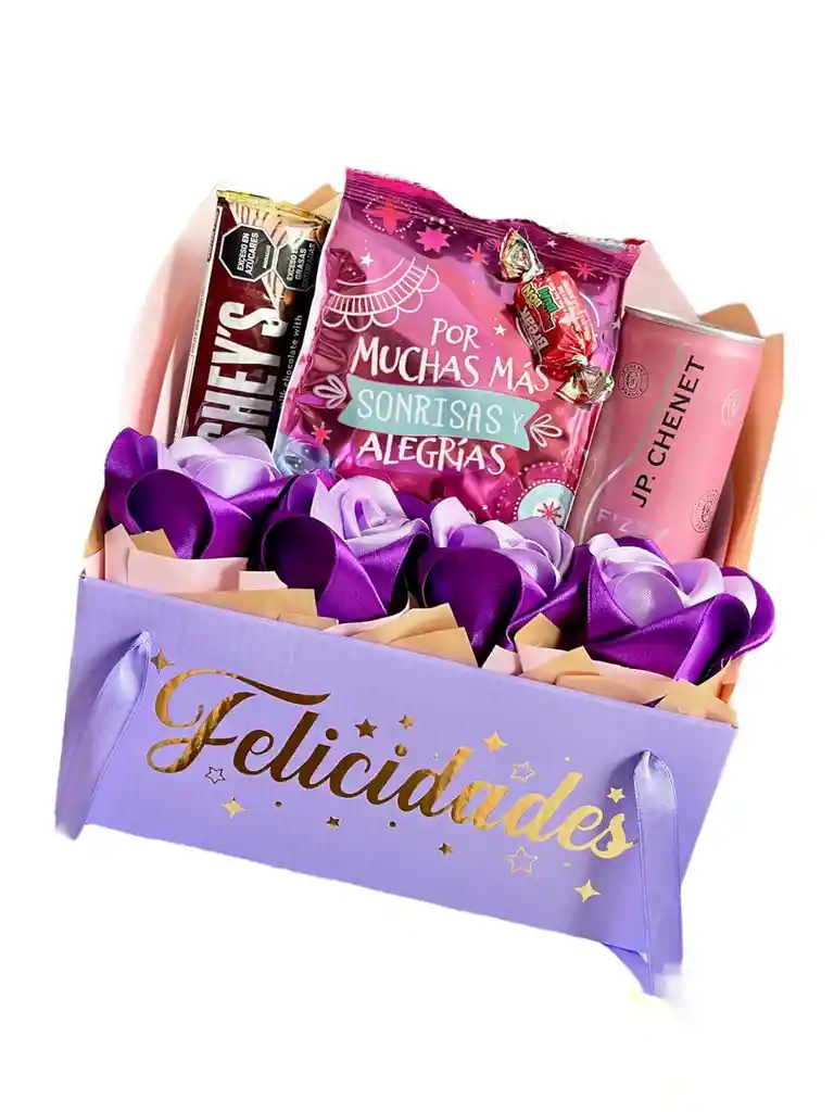 Regalo Flores, Champagn, Chocolates Y Galletas Para Mama - Regalo Feliz Día - Feliz Dia De Las Madres - Regalo Especial