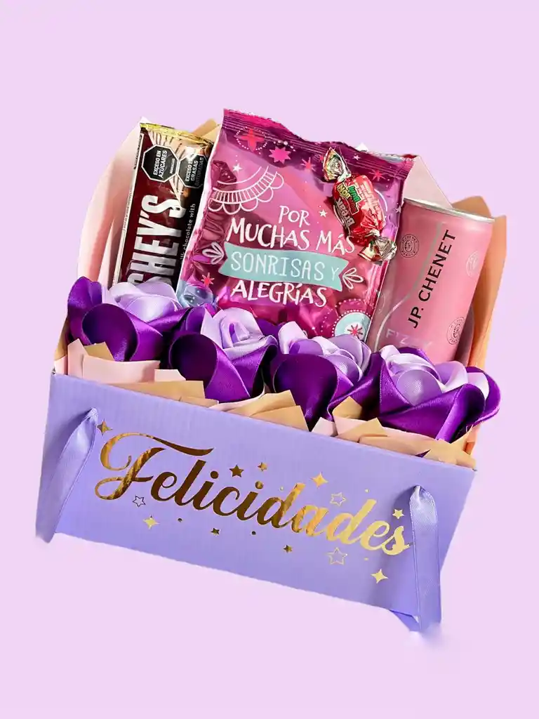 Regalo Flores, Champagn, Chocolates Y Galletas Para Mama - Regalo Feliz Día - Feliz Dia De Las Madres - Regalo Especial