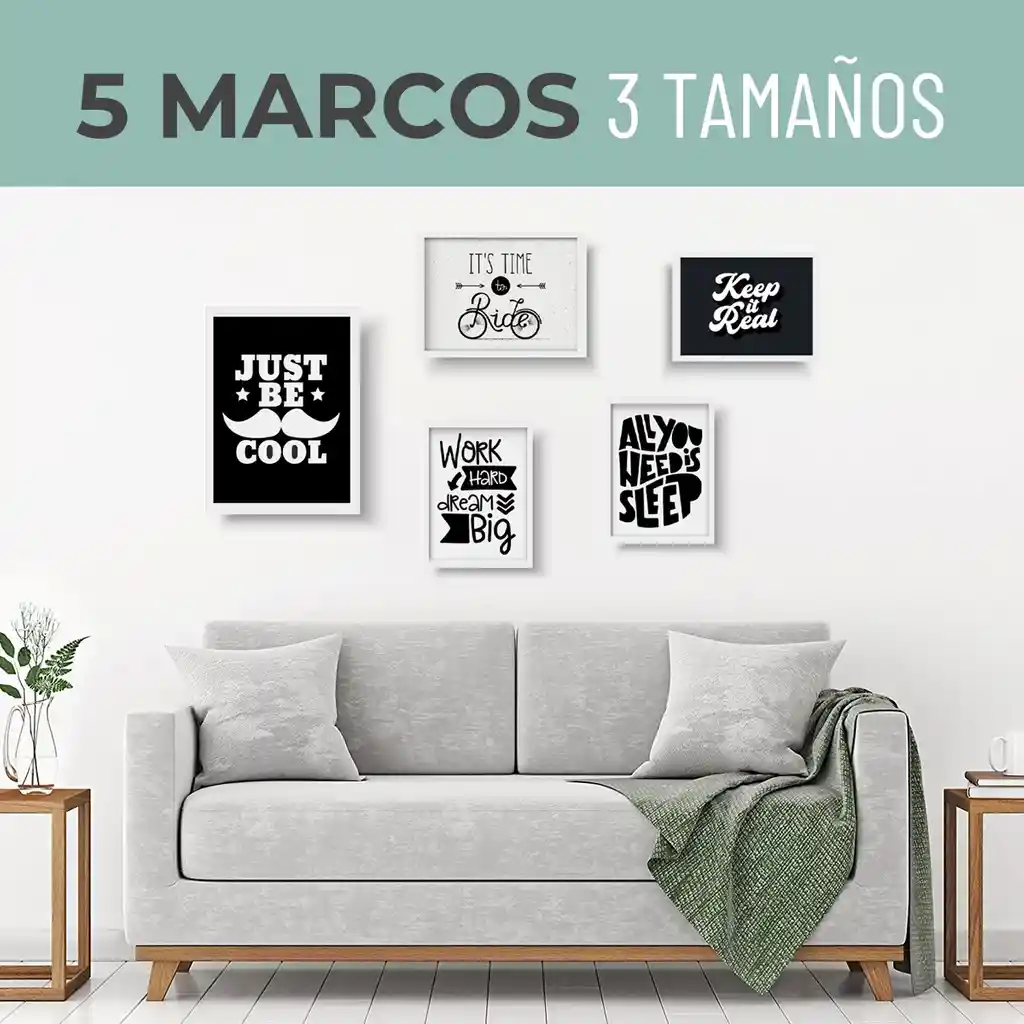 Marcos De Foto Casatua Set 5 Unidades Cuadros Decorativos