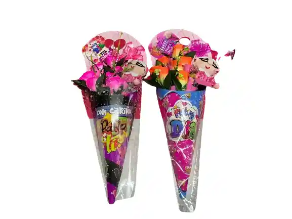 Cono De Rosas Muñeco Para El Dia De La Madre