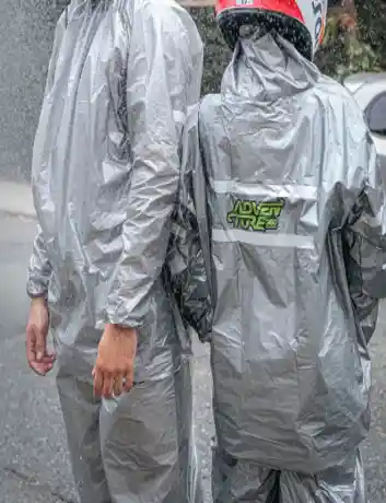 Traje Impermeable Gris Talla Xxl Metalizado Calibre 2.5