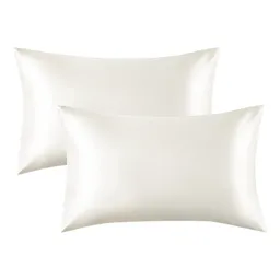 Funda Almohada Satin Saten Tipo Seda 76x50cm Set X 2