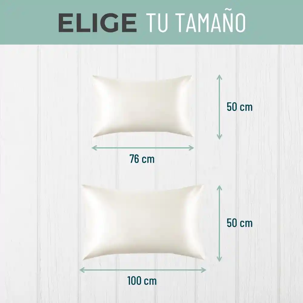 Funda Almohada Satin Saten Tipo Seda 76x50cm Set X 2