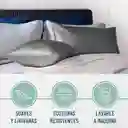 Funda Almohada Satin Saten Tipo Seda 100x50cm Set X 2