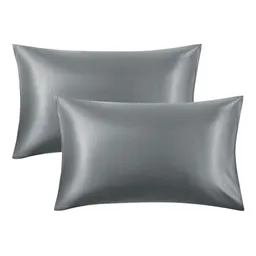 Funda Almohada Satin Saten Tipo Seda 100x50cm Set X 2