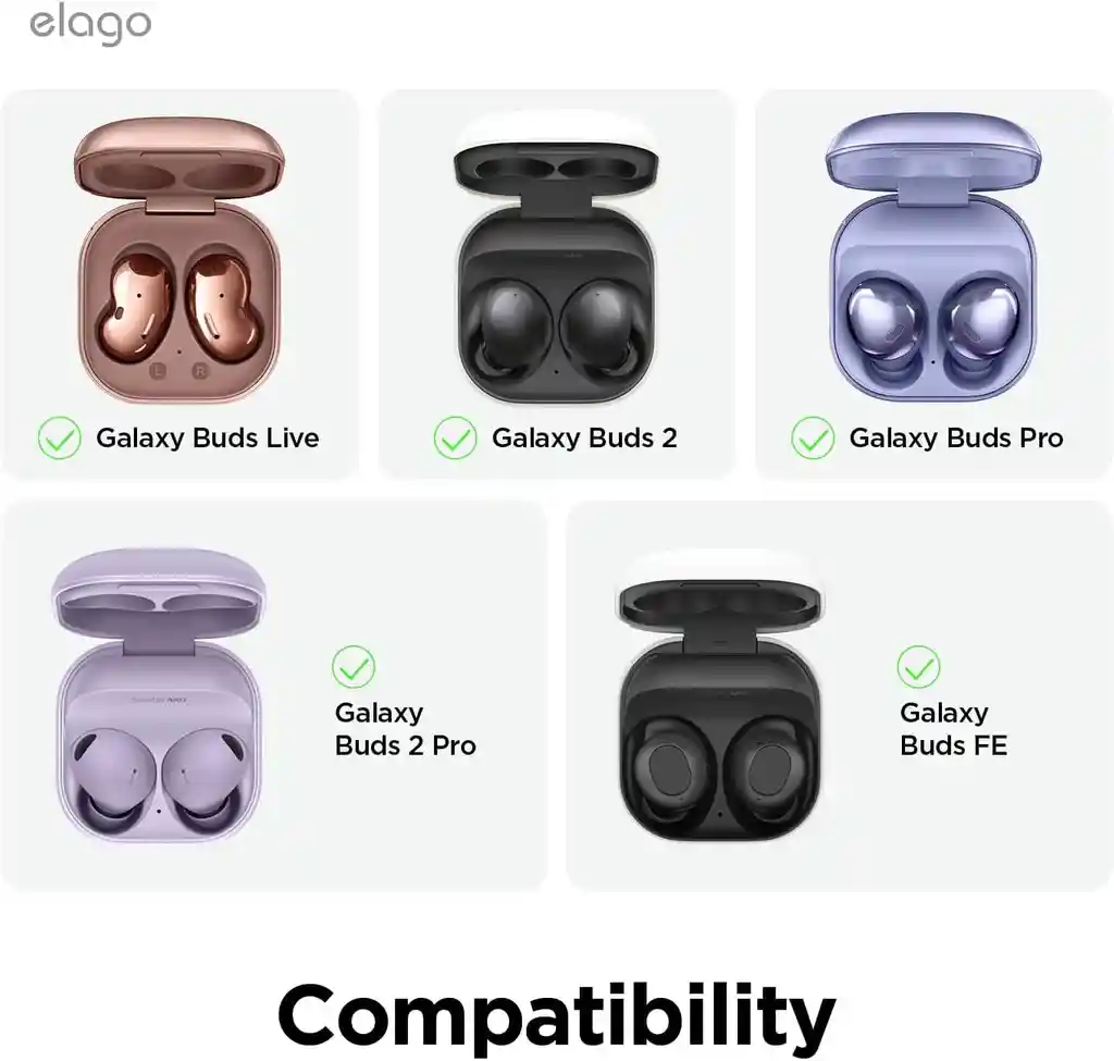 Elago Estuche Para Galaxy Buds 2 Buds Pro Buds Live Buds Fe Negro