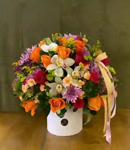 Flower Box Blanco Cintas