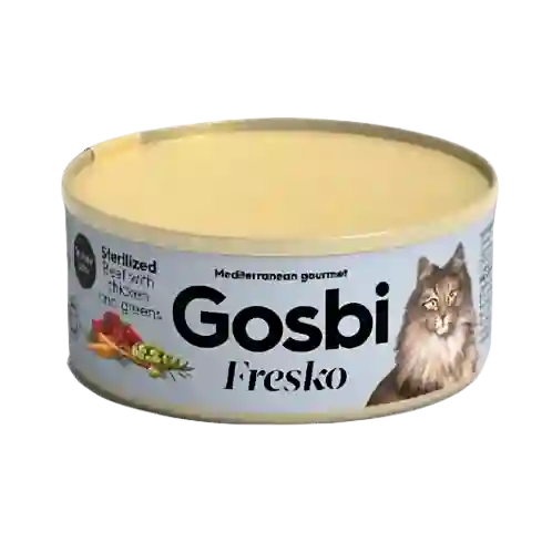 Gosbi Fresko Cat Adult Sterilized Beef With Chicken And Greens X 70 Gr