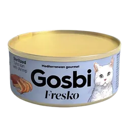 Gosbi Fresko Cat Adult Sterilized Tuna Loin With Shrimp X 70 Gr