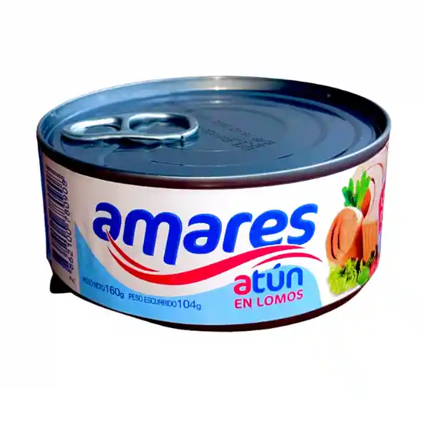Atun Lomitos Agua 160 Gr Amares