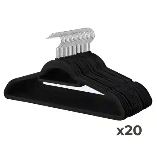Ganchos De Ropa Casatua X20 Terciopelo Antideslizante