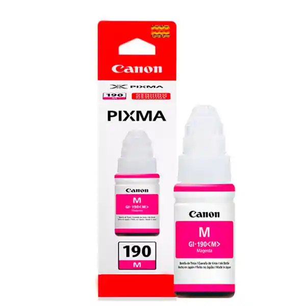 Botella De Tinta Canon 190 Magenta Original 70ml