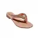 Zapato Mujer Casual Sandalia Dama Karla Chacon Melina Oro Rosa 35