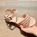 Zapato Mujer Casual Sandalia Dama Karla Chacon Zulima Nude 36