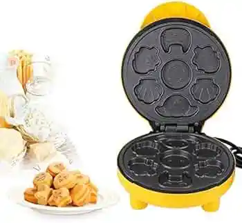 Maquina Para Hacer Waffles En Formas Para Niños Antiadherente Electrica