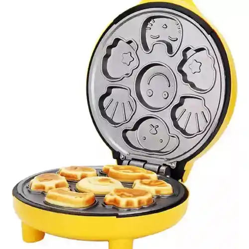 Maquina Para Hacer Waffles En Formas Para Niños Antiadherente Electrica