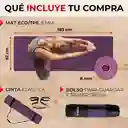 Mat Yoga Colchoneta Tapete 8mm Guías + Bolso + Correa