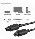 Cable De Audio Fibra Optica Digital Negro De 1,5 Metros