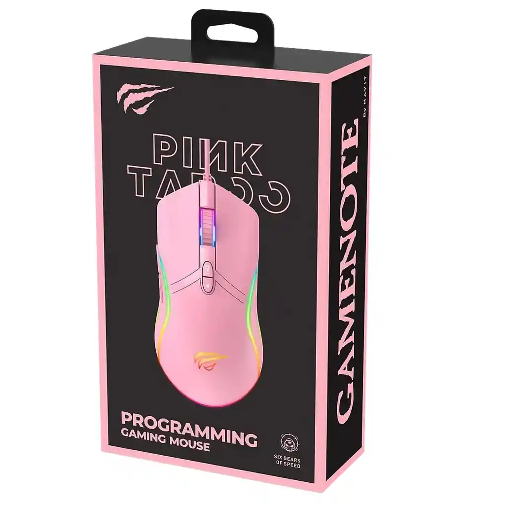 Mouse Gamer Programable Rgb Havit Ms1026 Rosado