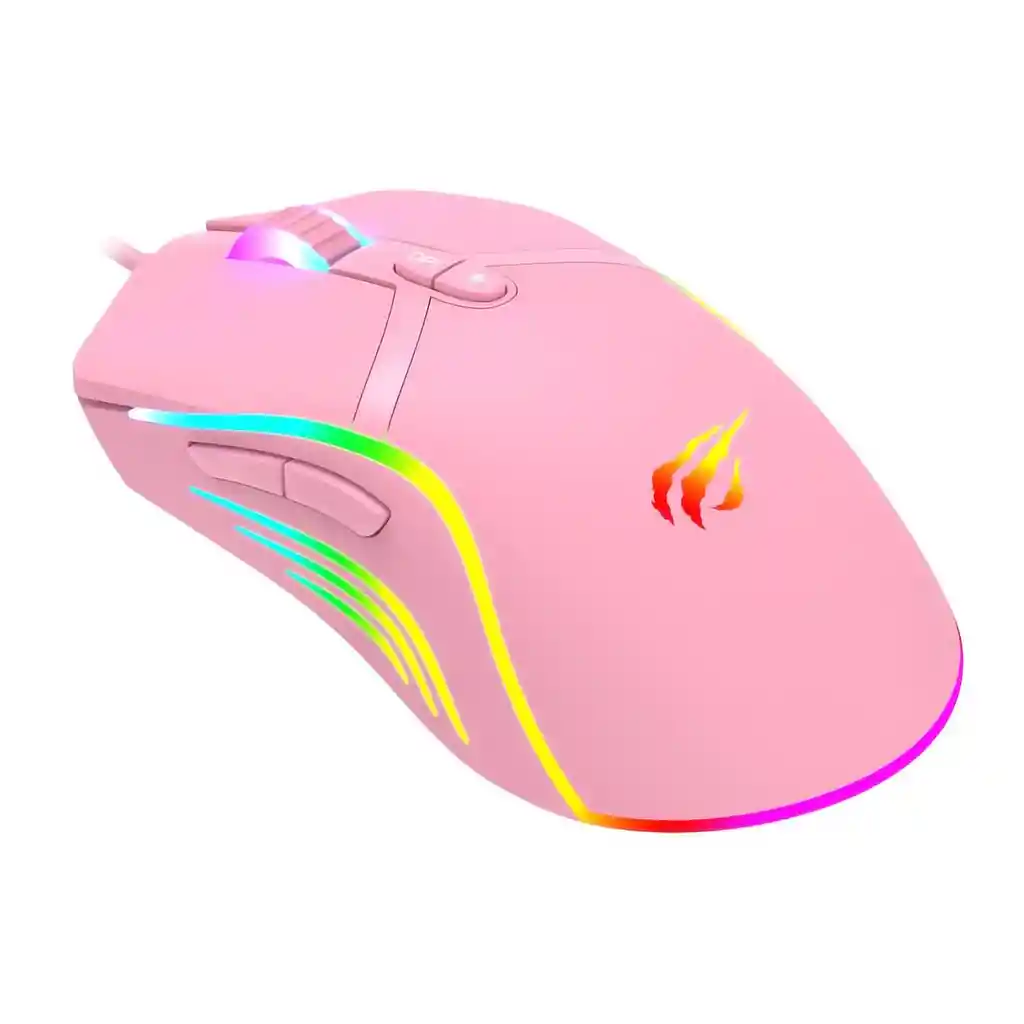 Mouse Gamer Programable Rgb Havit Ms1026 Rosado