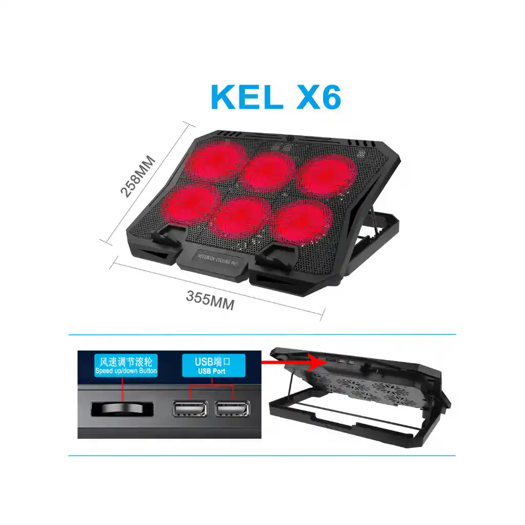 Base Refrigerante Para Portátil X6b