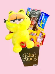 Regalo Especial Con Garfield, Chocolatinas Y Mas - Feliz Dia De La Madre - Regalo Feliz Dia