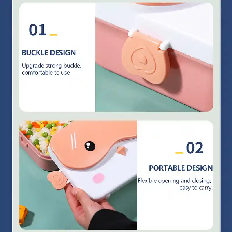 Fiambrera Portátil Con Diseño De Búho: Ideal Para Niños