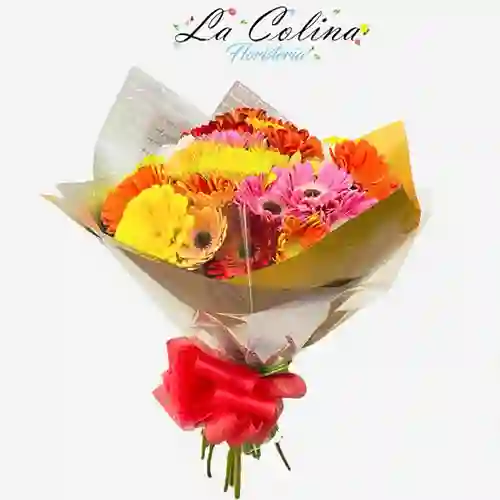 Bouquet De Gerberas Redondo Por 12 Und