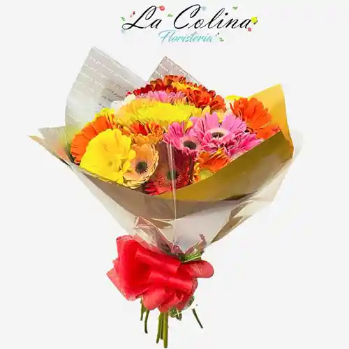 Bouquet De Gerberas Redondo Por 12 Und