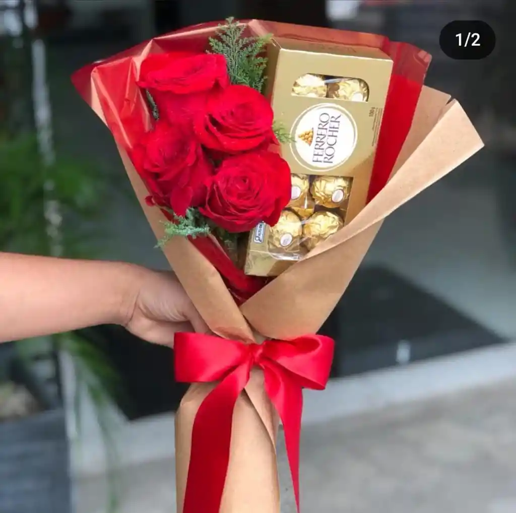 Bouquet Rosas Y Chocolates