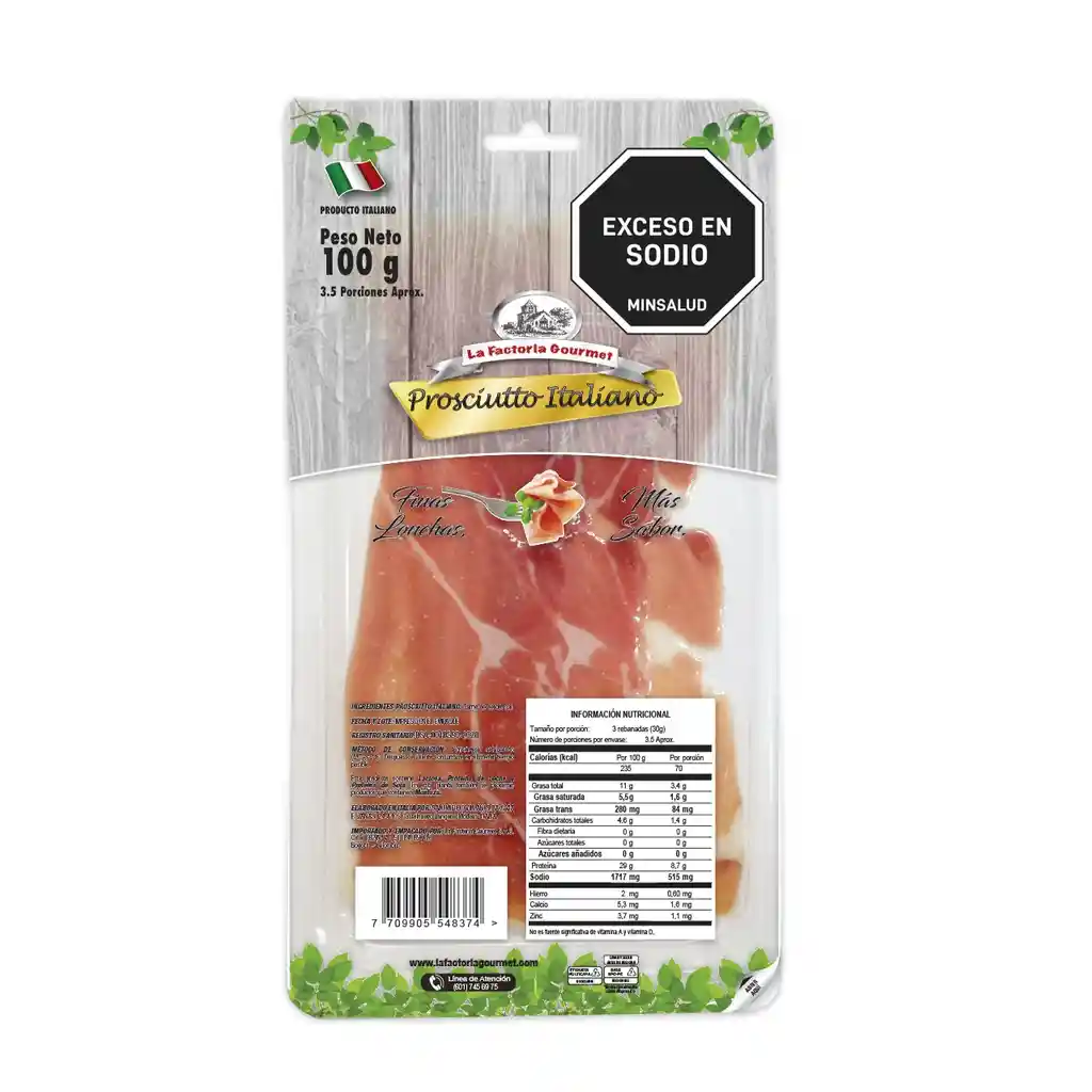 Prosciuto Italiano La Factoria Gourmet 100g